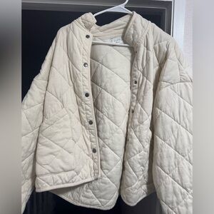 Z Supply Off-White Quilted Jacket